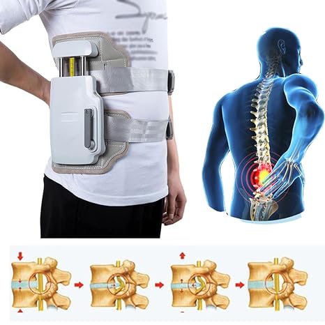 NGARY Spinal Decompression Tractor, Tractor Lumbar Disc Traction Belt, Lumbar Decompression Device, 0-110 Mm Traction Stroke and Impressive Traction Force, for Treat Support Back Problems