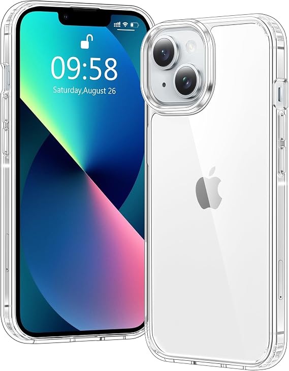 Clear Case for iPhone 13, Ultra Thin, Shockproof TPU Cover, Anti-Yellowing, Crystal Clear, Phone Case for Apple iPhone 13 - Clear