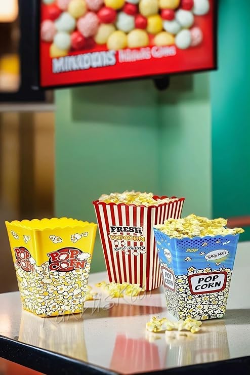 3 Adet Patlamış Mısır Kovası Popcorn Kutusu Seti, 7480000717470