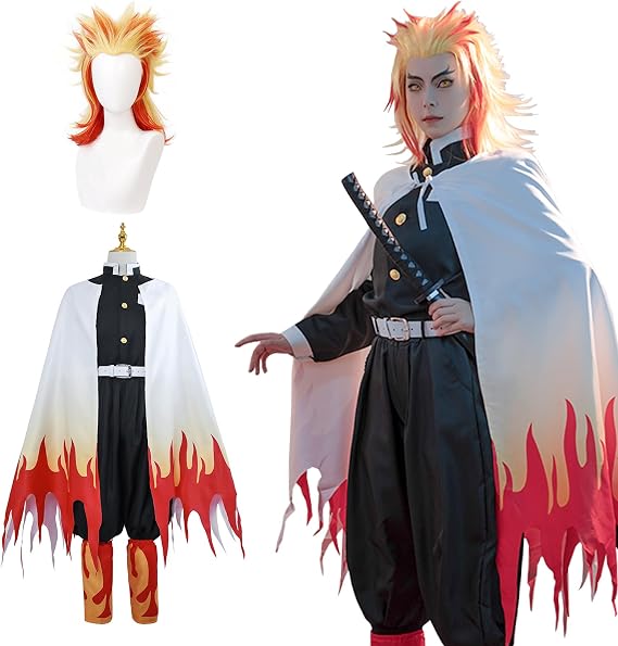 Fiamll Zenitsu Cosplay Costume Tomioka Giyuu Cosplay Outfit Demon Slayer Anime Costume Halloween Cosplay Outfit