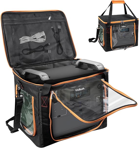 Travel Carry Case for Anker SOLIX C1000 Waterproof Protective Power Plant Bag for Anker SOLIX C800 & C800 Plus with Waterproof Bottom and Front Pocket