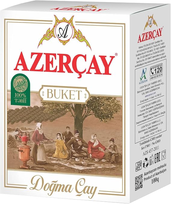 Azercay Premium Black Tea Buket | 100 g Loose Leaf | Rich & Aromatic Azerbaijani Blend