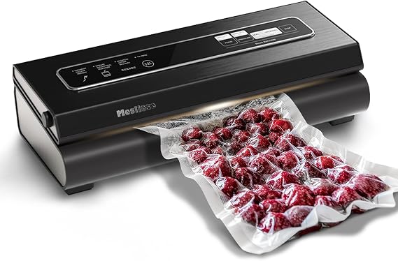 Mesliese 6in1 Vacuum Sealer, Dry/Moist Modes, 2 Bag Rolls & 5 Pre-cut Bags
