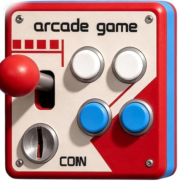 Retro Arcade Switch Panel, Classic Joystick Button Wall Plate, Three Types Retro Arcade Vintage Game Room Wall Decor, Man Cave & Entertainment Gift for Game Room, Bedroom, Hallway (A1pc)