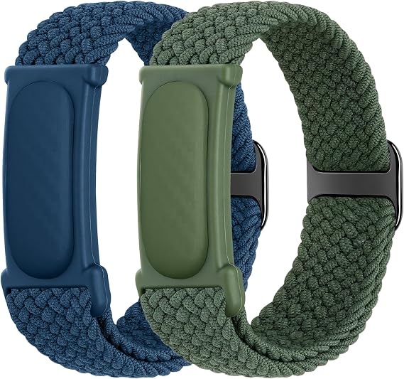 編組バンド Google Fitbit Air対応 男女兼用 ソフトで通気性のあるナイロンスポーツストラップ。