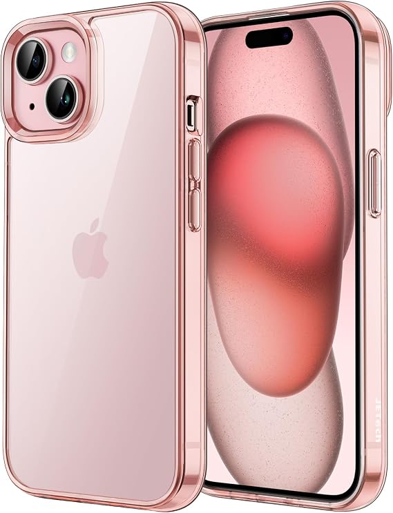 JETech Case for iPhone 15, Anti-Yellowing, Pink