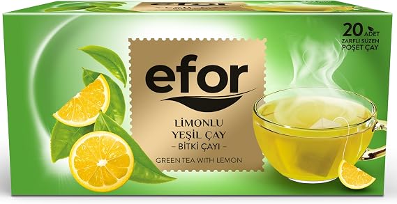 Efor Yeşil Çay & Limonlu Bardak Peşet Çay 20x1,75 g