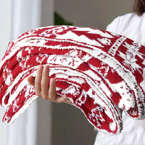 Christmas Sofa Blanket Red