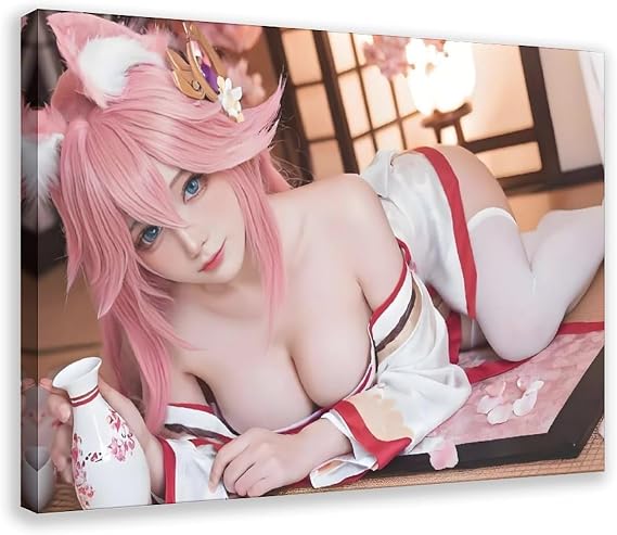 AI Japanese Anime, Sexy Girls, Cute Girls 1741917043735 Canvas Poster Wall Art Decor Print Picture Paintings for Living Room Bedroom Decoration Frame: 12x18inch(30x45cm)