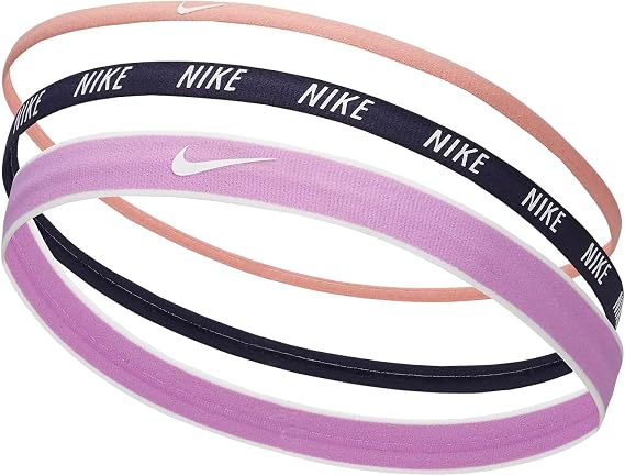Nike N.000.2548.645.OS Mixed Width Headbands Pack of 3 Red Stardust/Purple Ink/White Dimensions: One Size