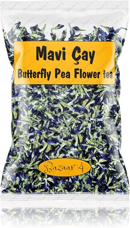 Bazaar 4 Mavi Çay - Mavi Kelebek Sarmaşığı Çayı - Butterfly Pea Flower Tea 60 Gr