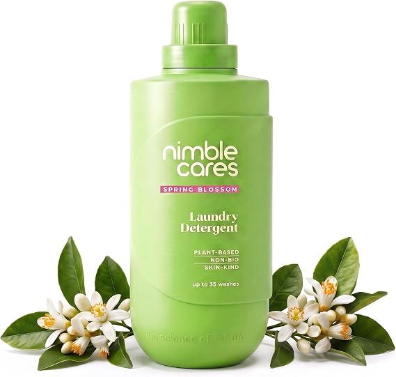 nimble cares Spring Blossom Laundry Detergent, Vegan, 800ml - nimble cares