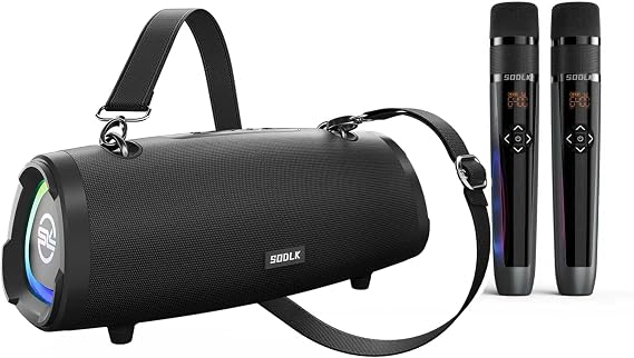 100 W Peak Portable Speaker, Wireless Bluetooth Speaker with Built-in Subwoofer, Booming Bass, RGB Party Lights, IPX6 Waterproof, TWS Pairing, AUX, TF Card and USB Input