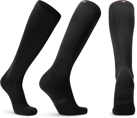 DANISH ENDURANCE Compression Socks, Organic Cotton Flight Socks, 14-18 mmHg