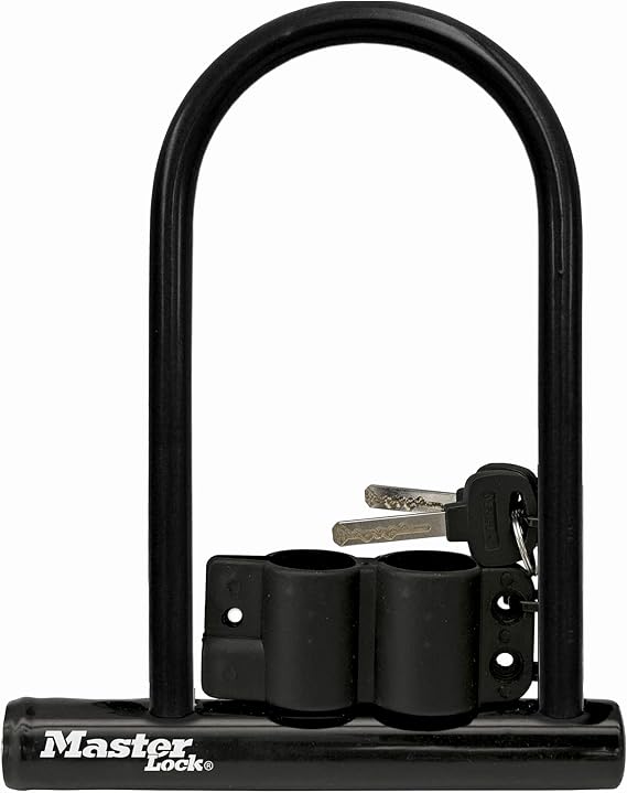 Master Lock 8320D Anahtarlı U-Kilit, 7-1/4" x 8", Siyah