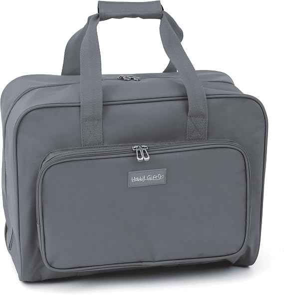 Hobby Gift Sewing Machine Bag Polyester Padded Carrying Bag Extra Accessories Storage 21 x 47 x 33cm, Grey