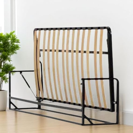 Murphy Bed - Studio Horizontal Wall Bed - Fold Up - Space Saving Folding Bed Frame - Pull Down (90 cm x 200 cm)
