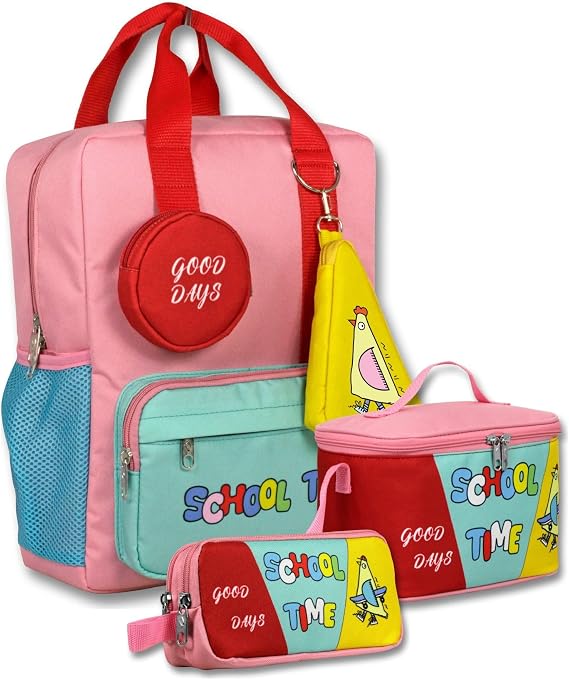 Kız Çocuk School Time Baskılı Üçlü İlkokul Okul Çanta Seti - SETUMT6069A