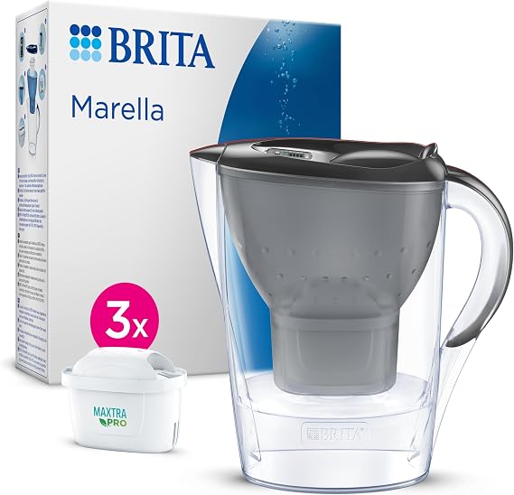 Brita Marella +3 Maxtra Pro Filter Jug Polypropylene Grey 2.4 L 150 L
