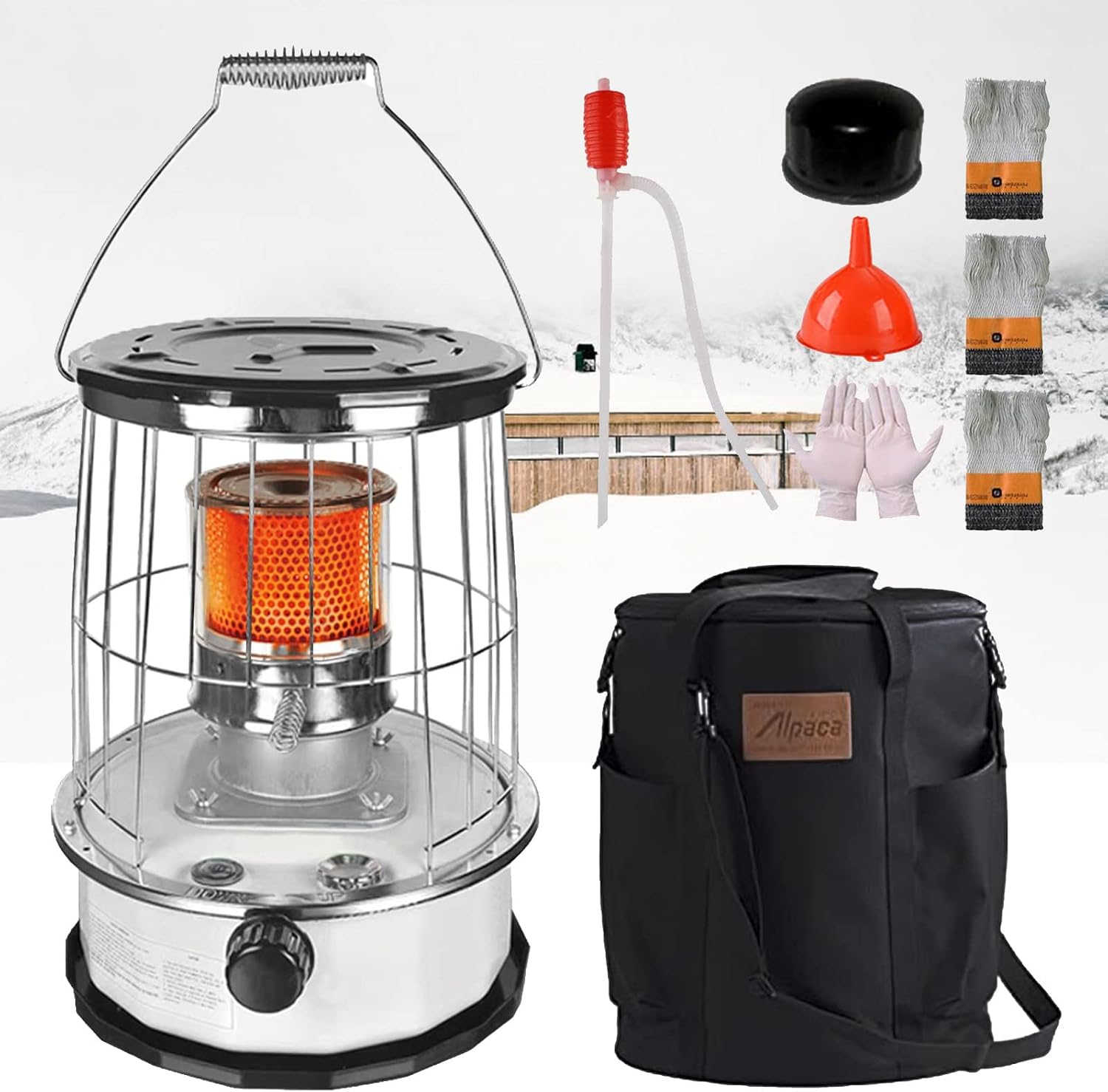Portable Outdoor Diesel Stove, Outdoor Kerosene Stove Burner Camping Stove Heaters with 2 Wicks, 3-5 People Use, Hiking Burner Camping Stove Heaters