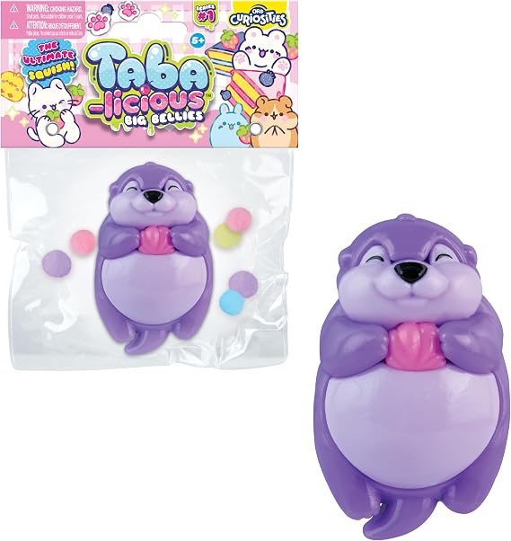ORB Tabalicious Big Bellies TABA スクイッシーカワウソ おもちゃ - かわいい、粘着性のあるTABA ビッグベリーハッピーカワウソ スクイーズ - 愛らしい動物がテーマのストレスボールスクイッシー - フィジェット ストレス解消おもちゃ 子供と大人向け