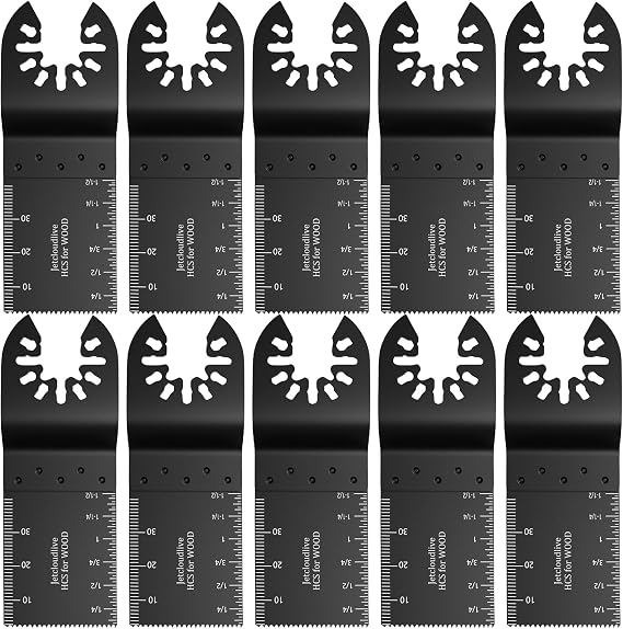 10Pcs Universal Oscillating Quick Release Saw Set Multitool Tool Blade for Bosch Craftsman Dremel Fein Ridgid Tch Makita Milwaukee