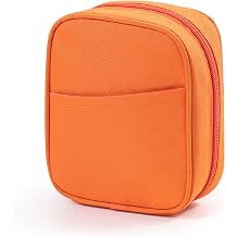 Electronics Accessories Organiser Bag,Travel Gadget Bag,Holiday Essentials,Small Cable Organiser Bag Pouch,Tech Pouch,Carry Storage Case Bag for Portable Charger,Cables (Orange(No Icon))