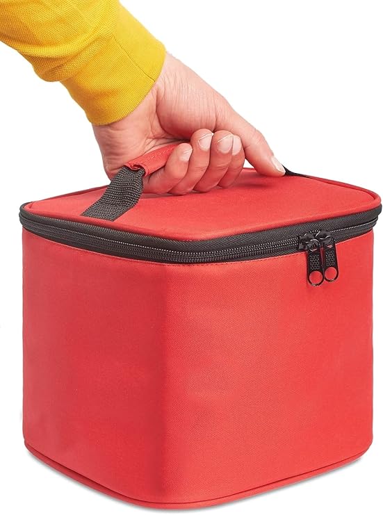 Beslenme Çantası Termal Çanta Soğuk ve Sıcak Tutucu Termal Termos Kamp Çanta Soğuk İçecek Çantası Kamp Termos Çantası 8 Litre (Kırmızı)
