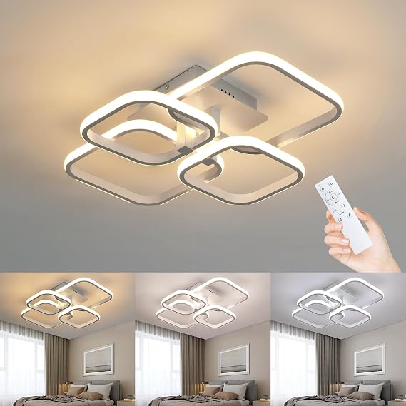 Comely LED Ceiling Lamp 48W 5400LM Dimmable with Remote Control 3000K-6500K [Energy Class E]