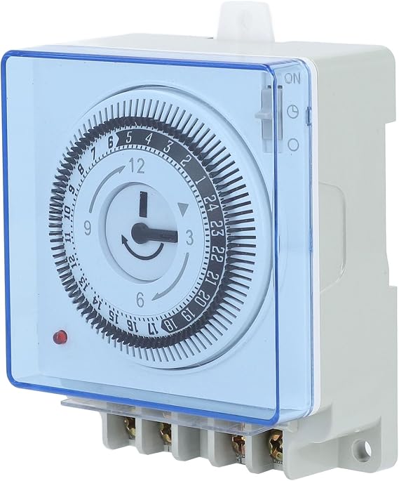 Mechanical Timer Switch ON OFF and Timing Control 24 Hour Programmable Timer Switch for System Heating System Advertising Lighting Exhaust System