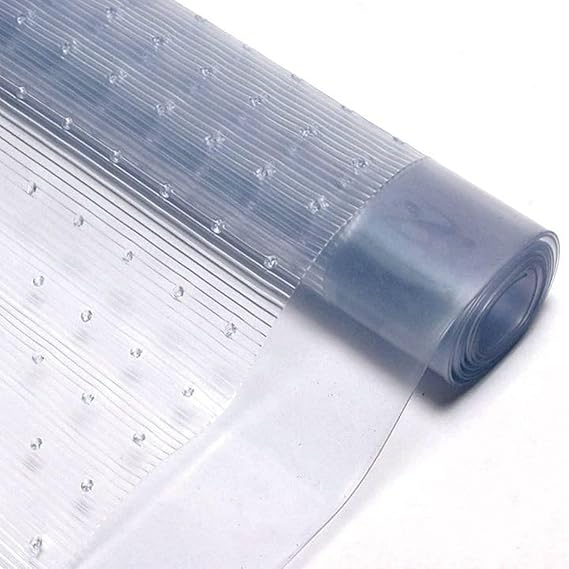 FlickBuyz Heavy Duty Plastic Carpet Protector Flooring Direct Clear Plastic Carpet Protector Sheet Home Office Hallway Runner 27 inches Wide (6ft Long x 27Inches Width)
