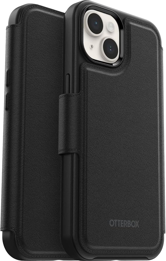 OtterBox iPhone 14 Folyo, MagSafe ile Uyumlu, 3 Yuvalı Yumuşak Dokunuşlu Folyo, Güçlü Manyetik Hizalama, Siyah, Kılıf Dahil Değildir