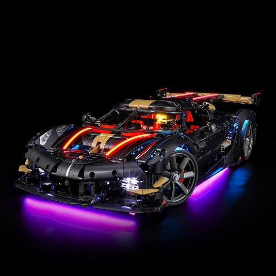 BRIKSMAX 2.0 Light Kit Compatible with Lego Technic Koenigsegg Sadair's Spear Megacar 42232 Building Sets - Original LED Lighting Kits (Accessories Only) for Display, Gifts & Collectors