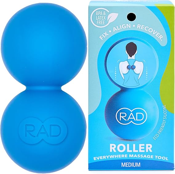 RAD Roller I Myofascial Release Tools I Medium Density I Self Massage Mobility and Recovery (Blue)