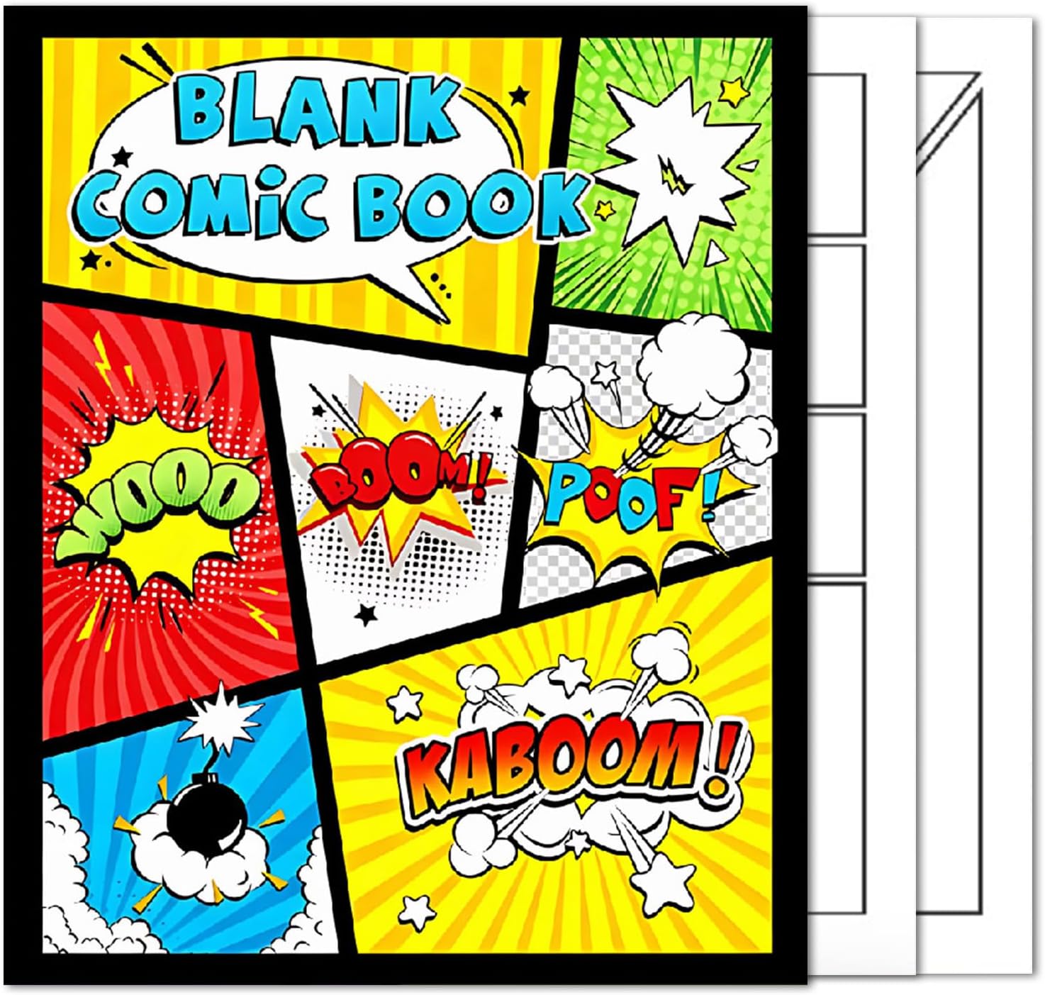 Clyrax Create Your Own Comic Book, Blank Anime Drawing Book with Divided Layout, Make Your own Cartoon Stories, Comic Book Drawing Kit, Anime Drawing Gifts for Kids, Teens