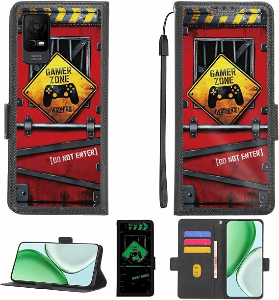 Aroepurt Case Compatible for Mobiwire vodacom Kicka 6 4G Phone Case Flip Cover [with Tempered Glass Screen Protector][RFID Blocking][Luminous Effect] LPT-JGP