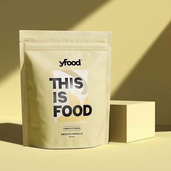 YFood Smooth Vanilla Powder, Meal Replacement Shake, 25 g Protein, 12 Meals