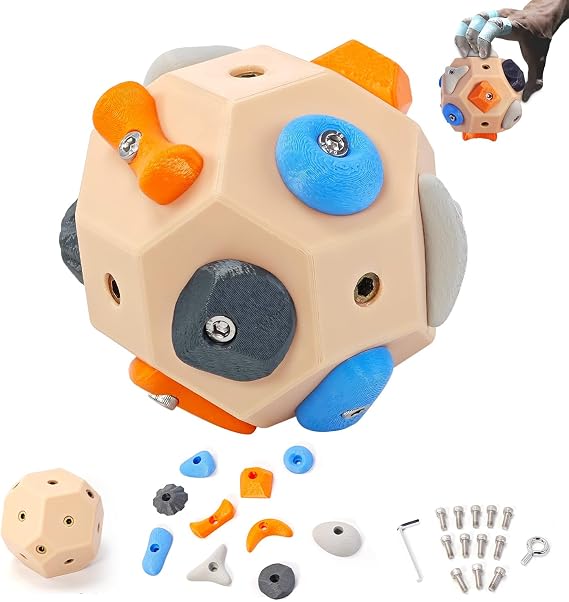 Handcrafted Boulder Blocks for Climbers 3D Rock Climbing Ball Build Strength and Precision Finger Training Tool Climbing Gifts for Rock Climbers