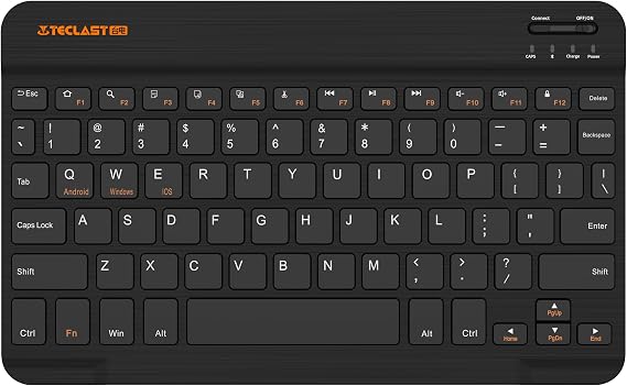TECLAST K10 Bluetooth Keyboard for Tablet PC, 9.7 Inch, Wireless Keyboard, Thin Mini Bluetooth Wireless, Compatible with Windows Mac iOS Android Chrome