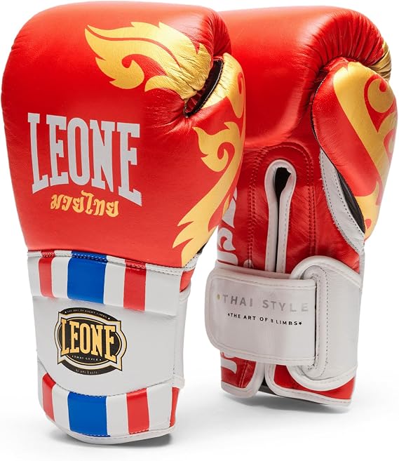 LEONE 1947, Boxing Gloves Thai Style 10 oz Red