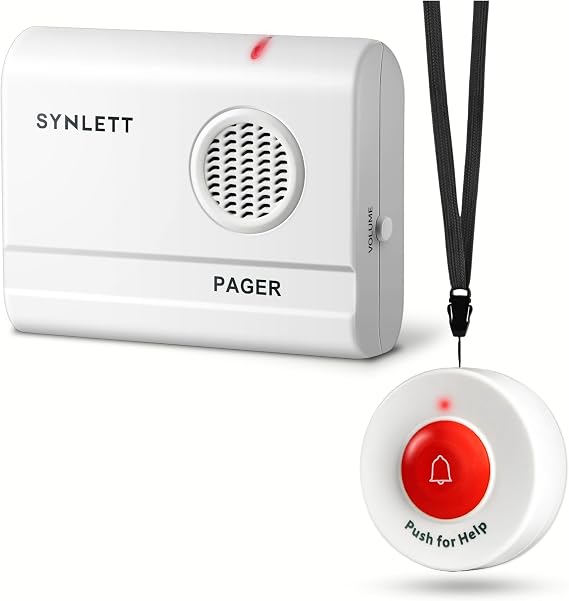 Wireless Caregiver Pager with Call Button and Call Bell