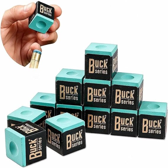 Professional Snooker Chalk - 12 Cubes Premium Cue Tip Chalk for Enhanced Grip & Control, Minimises Table Marks, Ideal for Snooker, Pool & Billiard Players