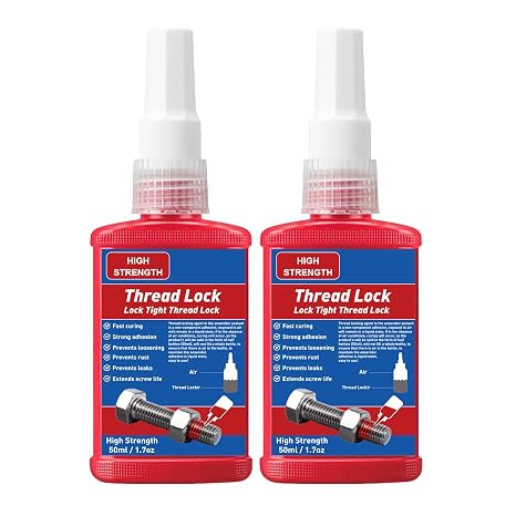 100ml Thread Lock Red, High Strength Lock Tight Anti Rust&Loosening, Locktight Threadlock for Gap Filling and Tighten Bolts Nuts Fasteners