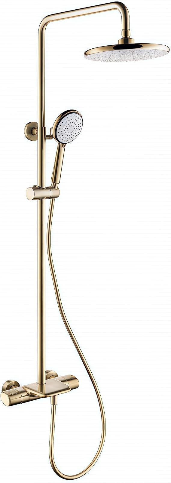 Exposed Thermostatic Shower Column, Gold Thermostatic Shower System