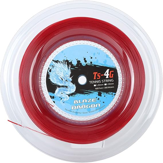 HERCHR Racket String TS 4G Tennis String Set 200m/ 656ft Reel Tennis Racket String Sports String Reel Synthetic Tennis String