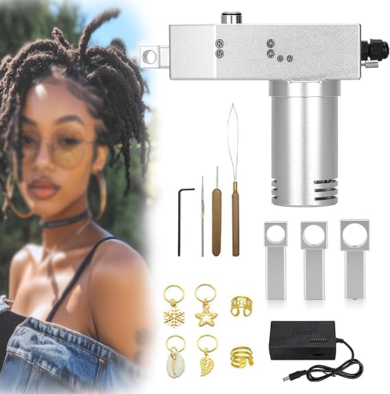 Dreadlock Machine For Locs Electric, Instant Loc Machine For Handheld Portable Dreadlock Maker, Dreadlock Machine For Locs Can Faster And Easier DIY Dreadlocks With 3 Tube Heads