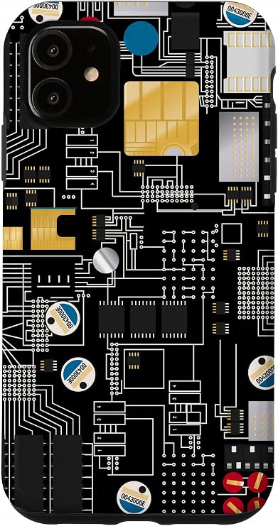 Circuit Board Pattern Motherboard Design for Tech Geeks Case for iPhone 11