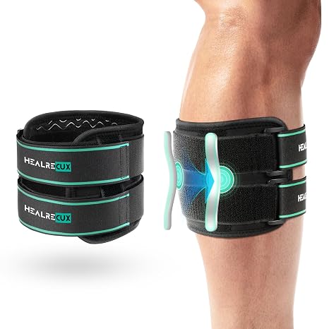 Healrecux Sciatica Pain Relief Devices, Sciatic Nerve Brace with 2 Pressure Pad Targeted Compression for Sciatic Nerve Relief, Sciatica Calf Brace for Men Women