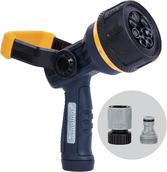Melnor 65157AMZ Torrent w/Product Adaptor Nozzle Bundle, Black, Yellow, Multi-Pattern
