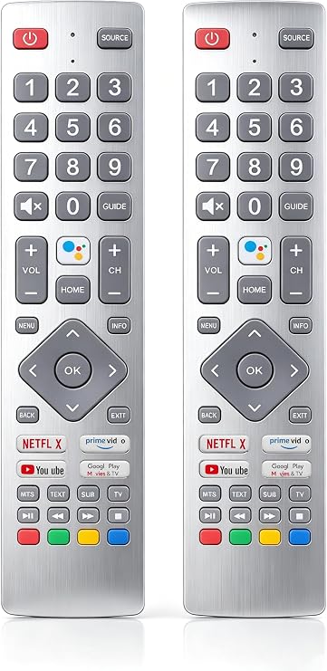 2 Pack Replacement Sharp Remote Controls for Smart TV with Quick Buttons